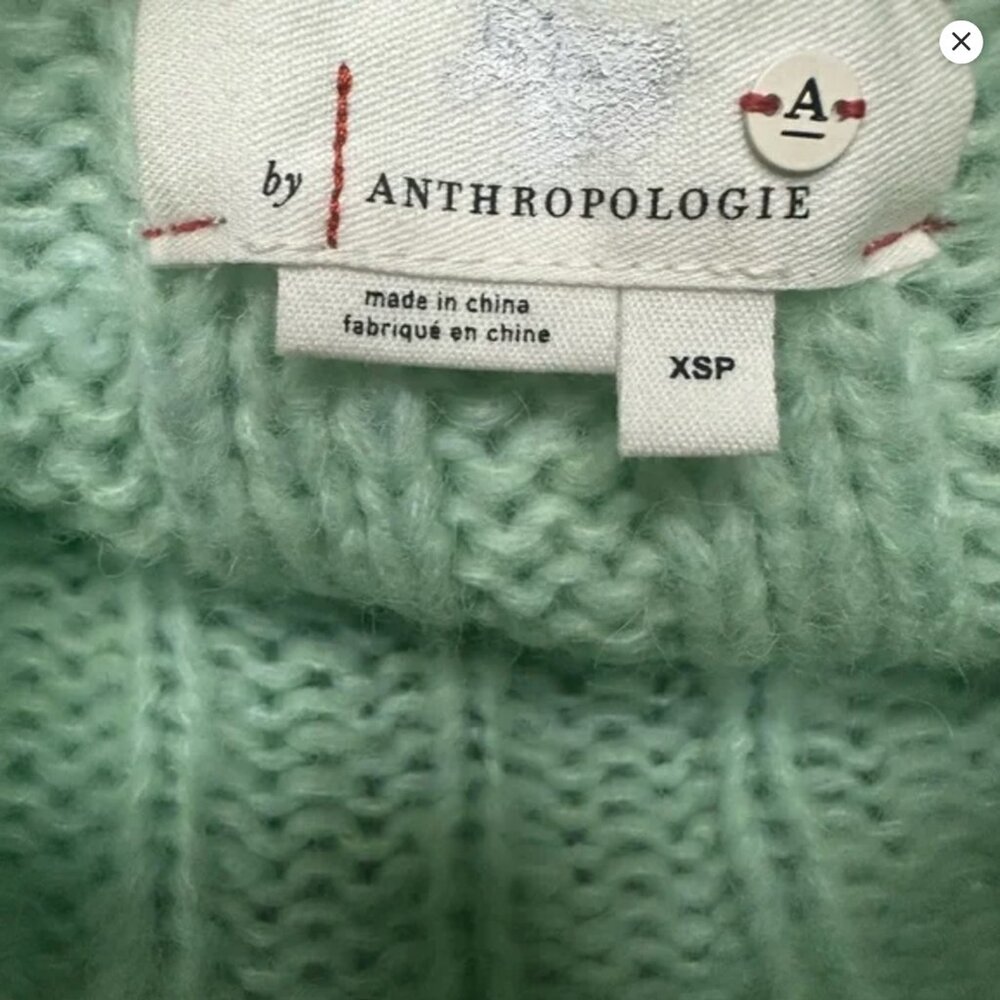 ANTHROPOLOGIE NWOT Perri Ombre Tunic Pullover Oversized Sweater XS - Picture 6 of 9